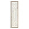 White Embossed Medallion Framed Decor