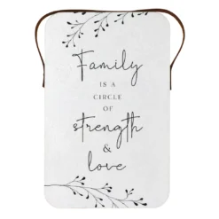 "Strength & Love" Floral Bud Hanging Wall Decor