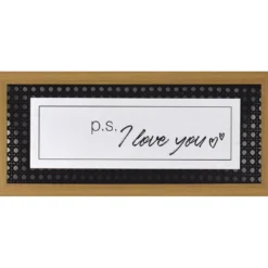 "P.S. I Love You" Rattan Weave Framed Wall Decor