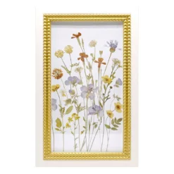 Pressed Flower Double Beaded Frame Art, (10" X 16")