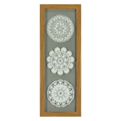 Silkscreen Doilies Framed Glass Wall Decor