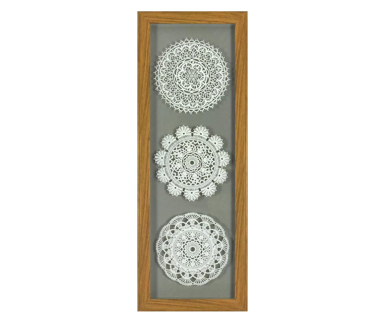 Silkscreen Doilies Framed Glass Wall Decor