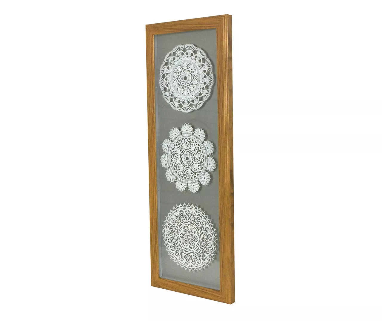 Silkscreen Doilies Framed Glass Wall Decor - Image 2