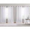 Nala White Sheer Crinkle 4-Piece Curtain Panel Set, (84")