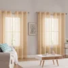 Chloe Gold Sheer Stripe 4-Piece Curtain Panel Set, (84")