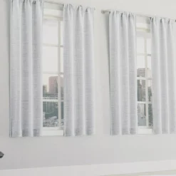 Kellie Silver Room-Darkening 4-Piece Rod Pocket Curtain Panel Set, (63")