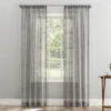 Tinsley Gray Boucle Light-Filtering Rod Pocket Curtain Panel, (84")