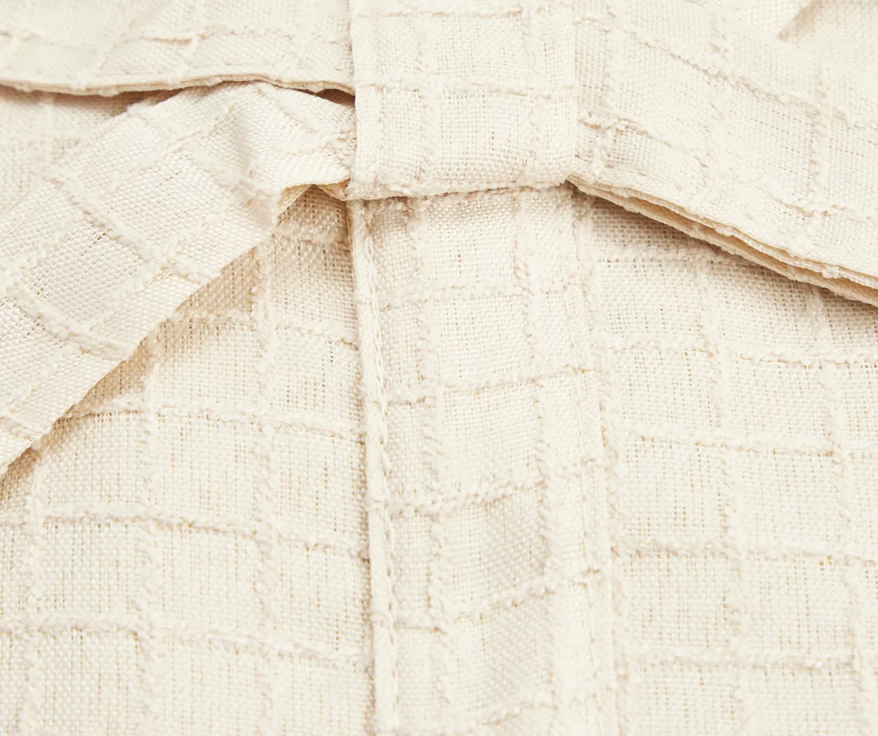 Sanders Taupe Tie-Up Rod Pocket Curtain Panel, (63") - Image 2