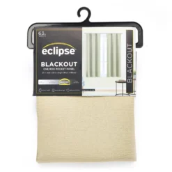 Green Blackout Rod Pocket Curtain Panel, (63")