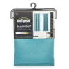 Teal Blackout Rod Pocket Curtain Panel, (63")