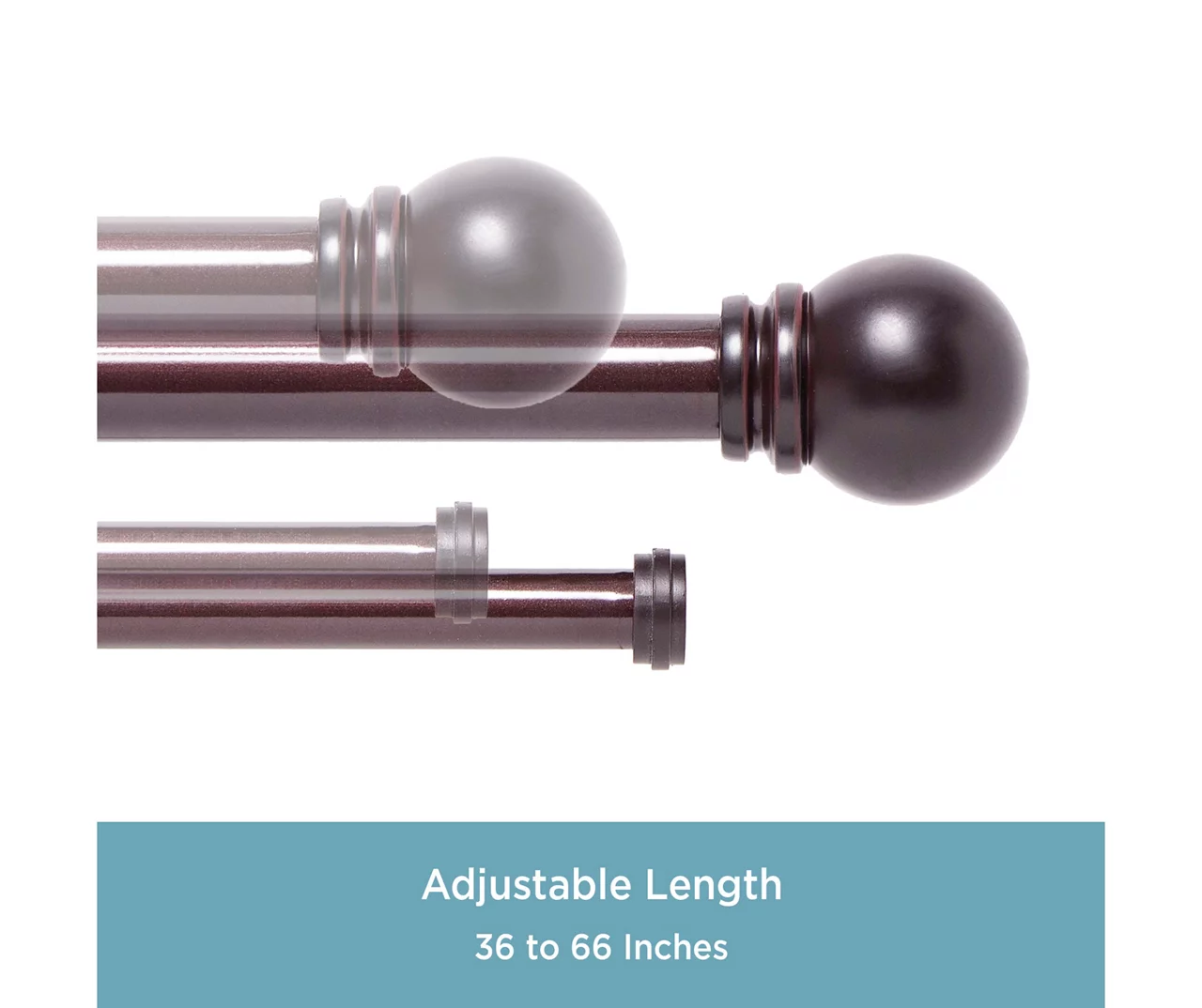 Kenney Hamlin 1" Adjustable Curtain Rod - Image 15