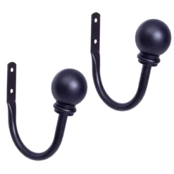 Kenney Chelsea 5/8" Curtain Holdback Hooks, 2-Pack