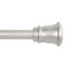 Trumpet Brushed Nickel 1" Adjustable Curtain Rod, (30"-84")
