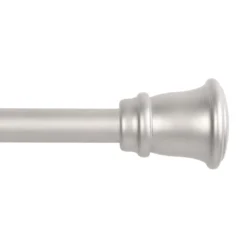 Trumpet Brushed Nickel 1" Adjustable Curtain Rod, (30"-84")