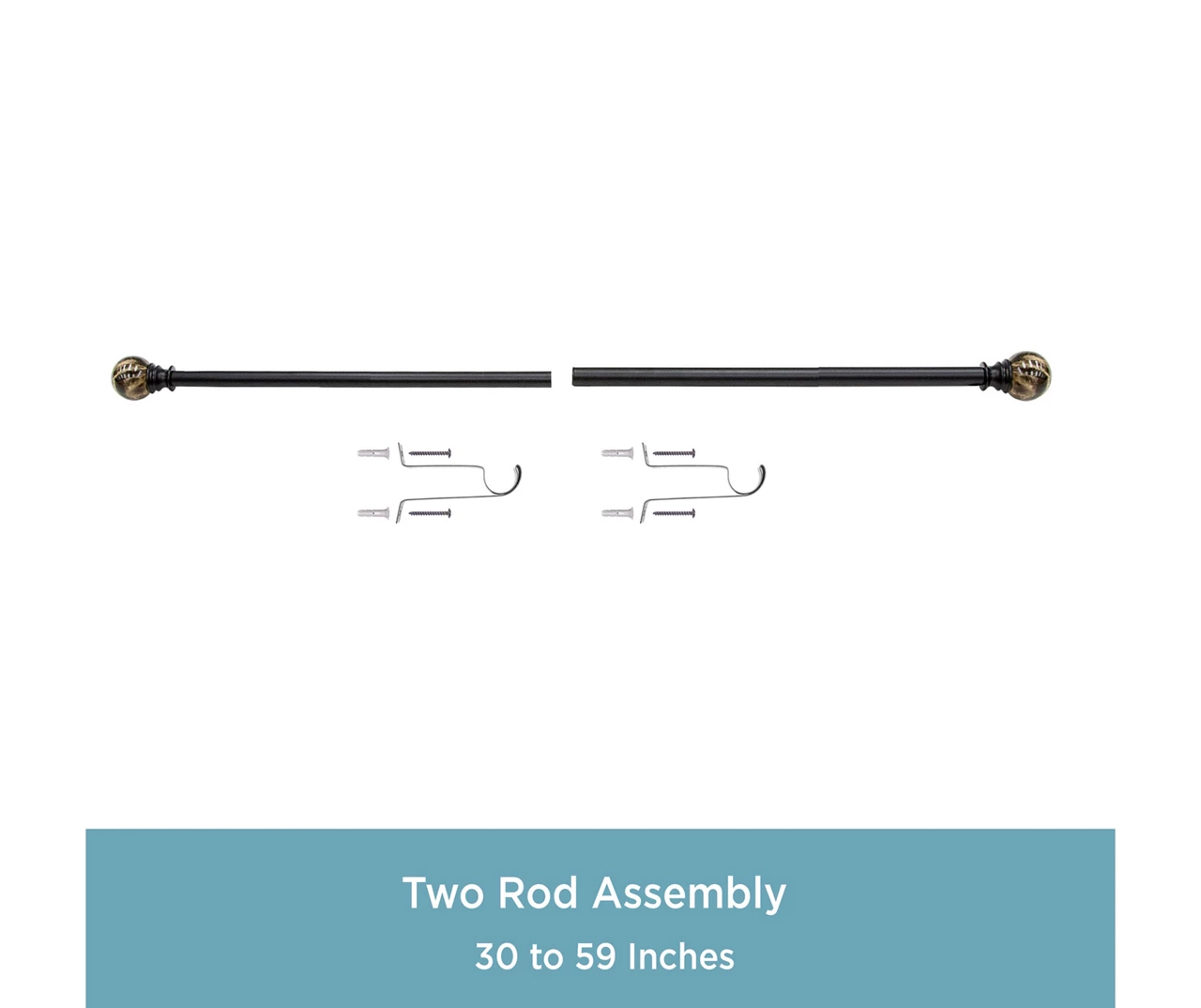 Kenney Marble 1" Adjustable Curtain Rod - Image 6
