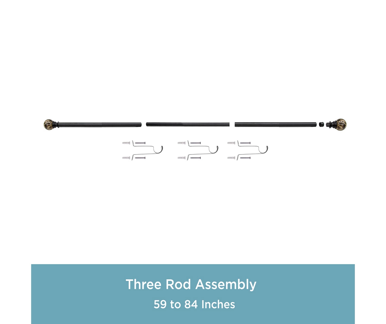 Kenney Marble 1" Adjustable Curtain Rod - Image 7