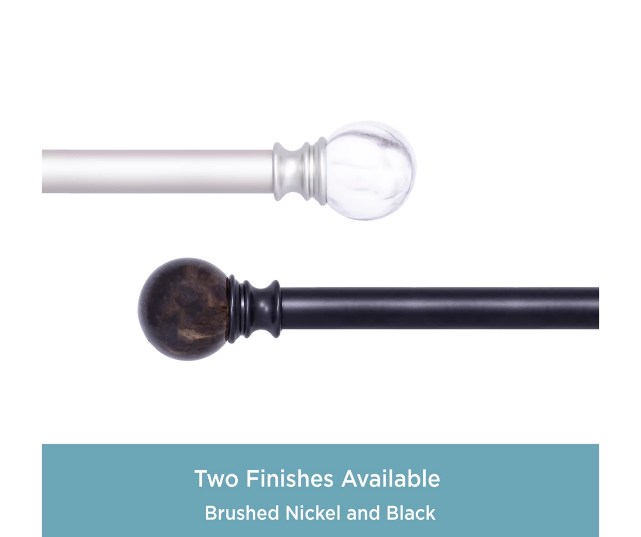 Kenney Marble 1" Adjustable Curtain Rod - Image 9