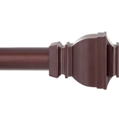 Riley Chocolate 1" Adjustable Curtain Rod, (30"-84")