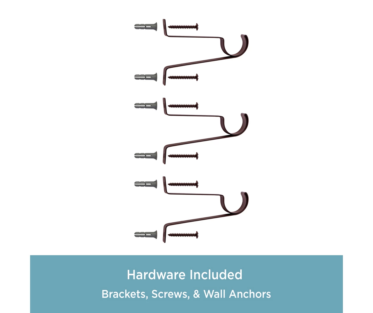 Riley Chocolate 1" Adjustable Curtain Rod, (30"-84") - Image 7