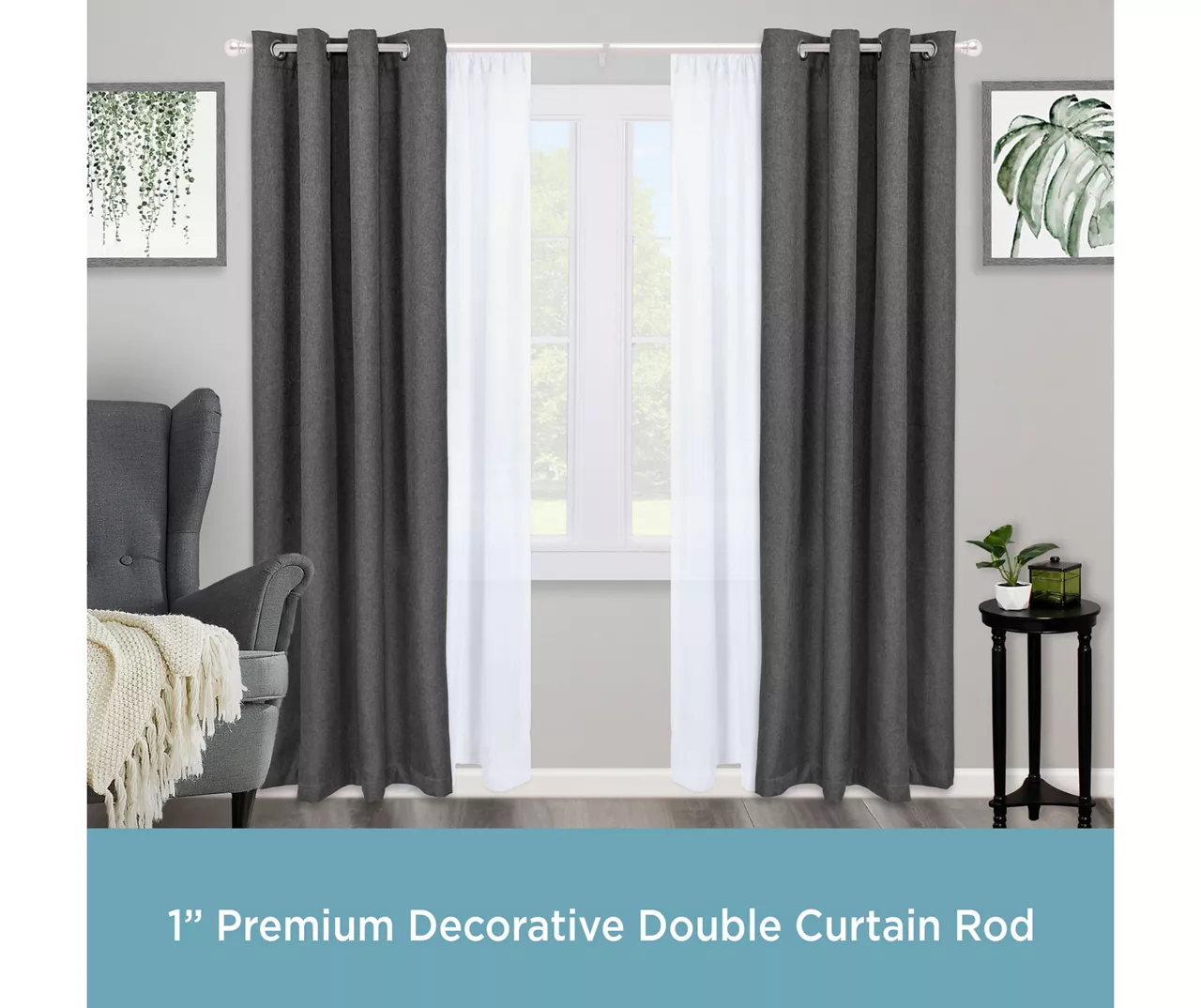 Kenney Hamlin 1" Adjustable Curtain Rod - Image 9