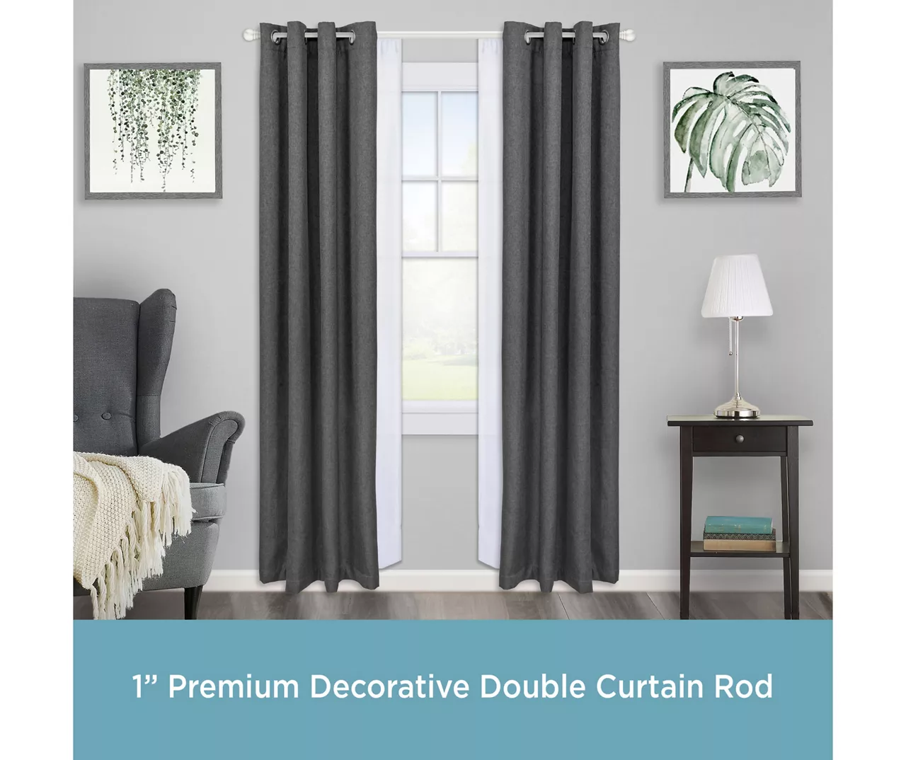 Kenney Hamlin 1" Adjustable Curtain Rod - Image 5