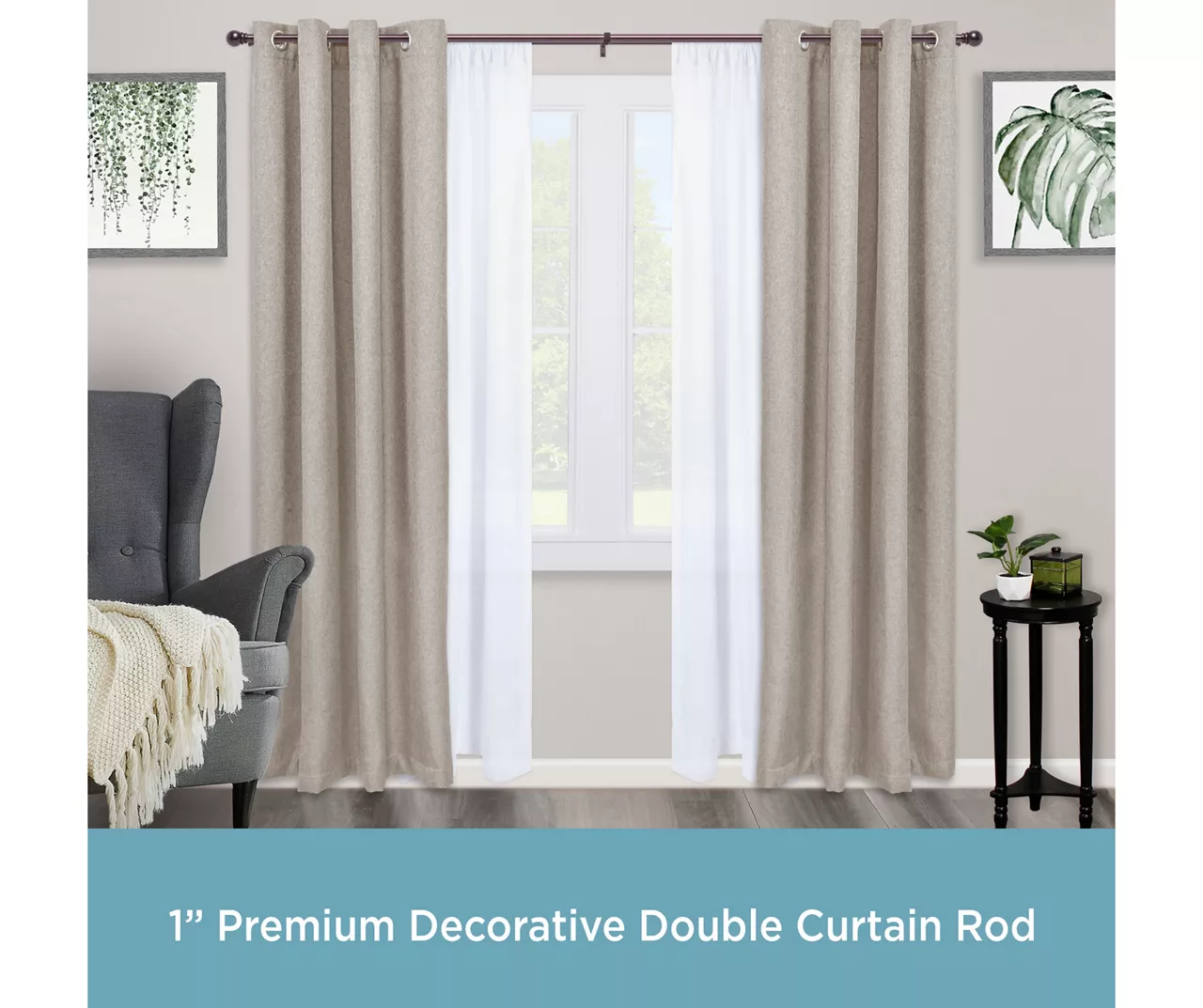 Kenney Hamlin 1" Adjustable Curtain Rod - Image 17