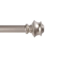 Phoenix Brushed Nickel 5/8" Adjustable Curtain Rod, (28"-48")