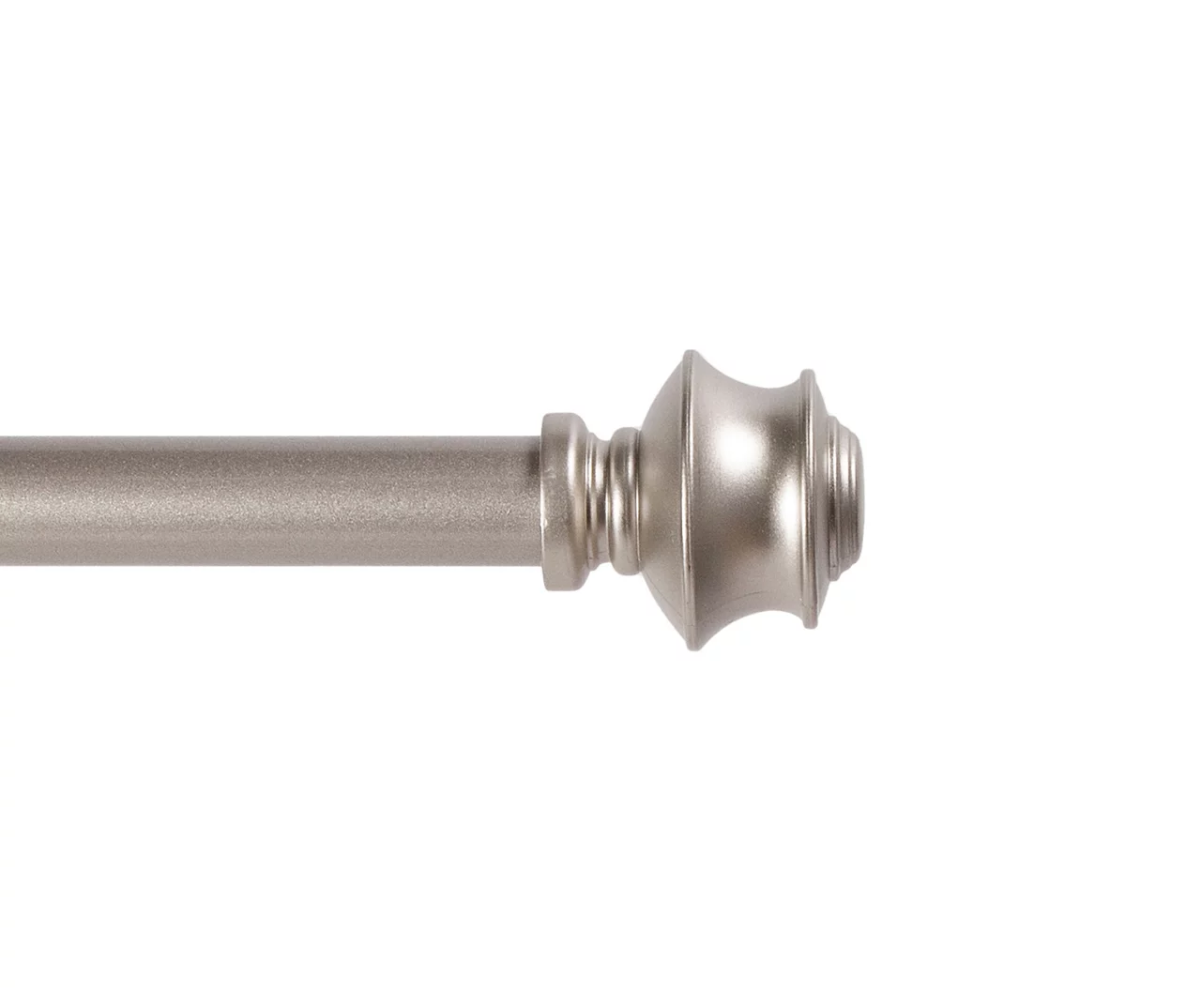 Phoenix Brushed Nickel 5/8" Adjustable Curtain Rod, (28"-48")