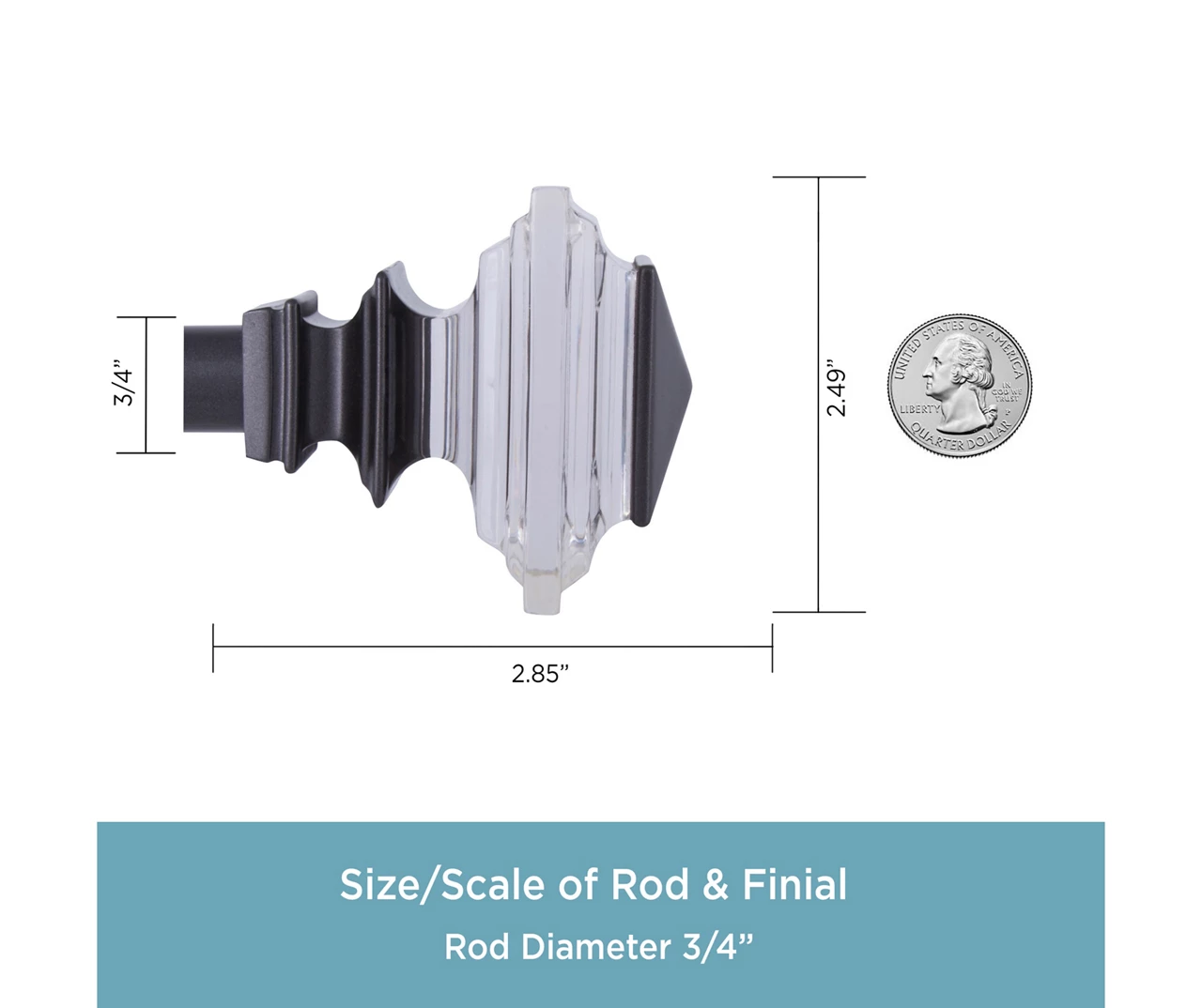 Kenney Faith 3/4" Adjustable Double Curtain Rod - Image 4