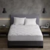 White HeiQSmart Temp Waterproof Mattress Pad