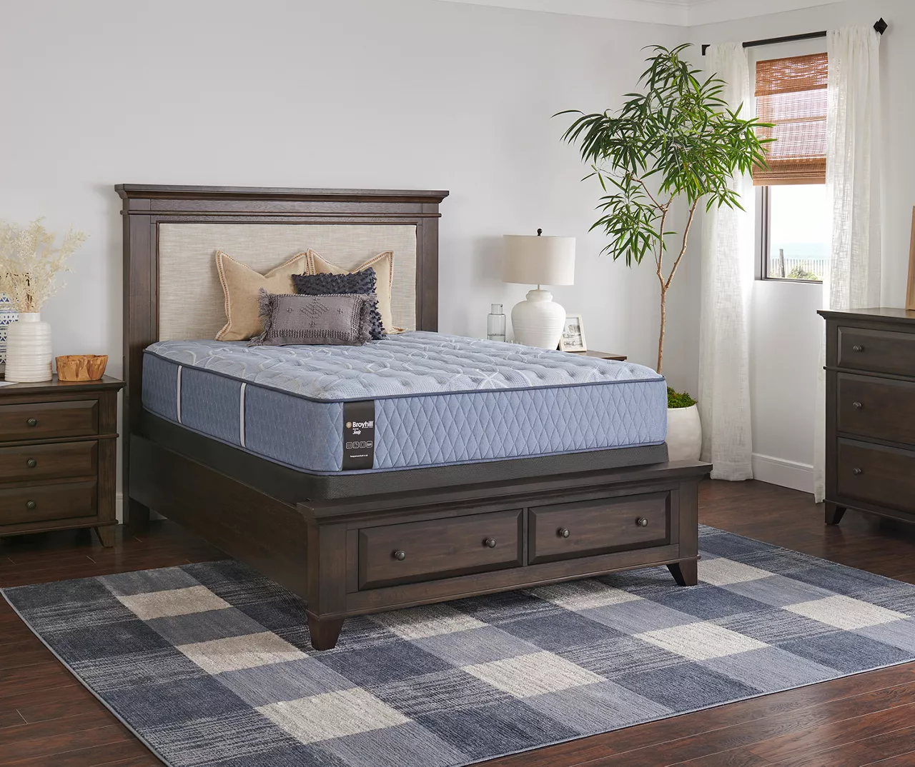 Broyhill By Sealy Full Medium Mattress & Low Profile Box Spring Set, Galveston Tight Top - Image 3