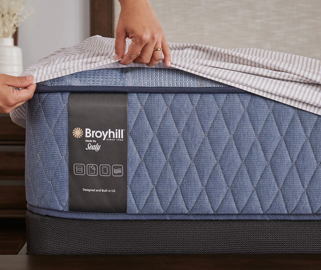 Broyhill By Sealy Full Medium Mattress & Low Profile Box Spring Set, Galveston Tight Top - Image 6