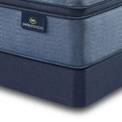 Serta Rosecrest Twin XL Plush Mattress & Low Profile Box Spring Set, ICollection Perfect Sleeper