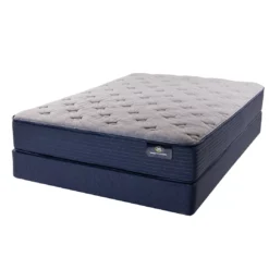 Serta Danielsville King Plush Mattress & Low Profile Box Spring Set