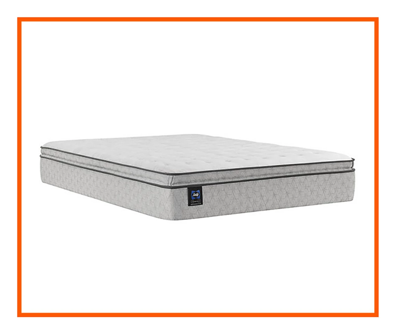 Sealy Dean Twin Euro Pillow Top Mattress & Low Profile Box Spring Set - Image 4