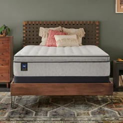 Sealy Dean King Euro Pillow Top Mattress & Low Profile Box Spring Set