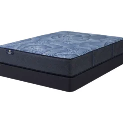 Serta Perfect Sleeper Radiant Rest Hybrid 14" King Plush Mattress & Low Profile Box Spring Set