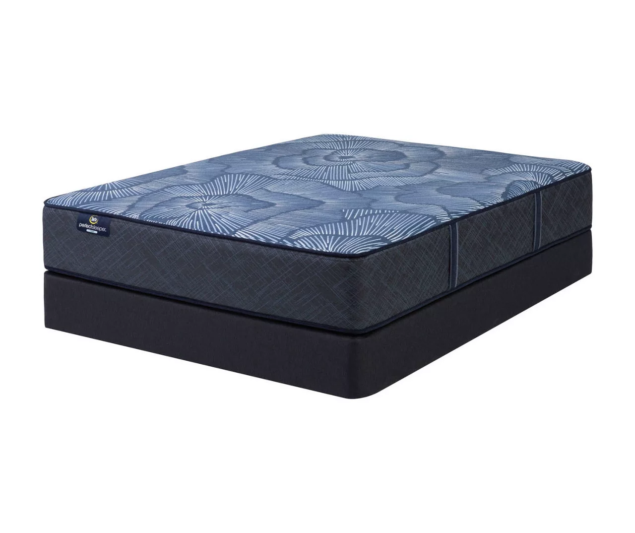 Serta Perfect Sleeper Radiant Rest Hybrid 14" King Plush Mattress & Low Profile Box Spring Set