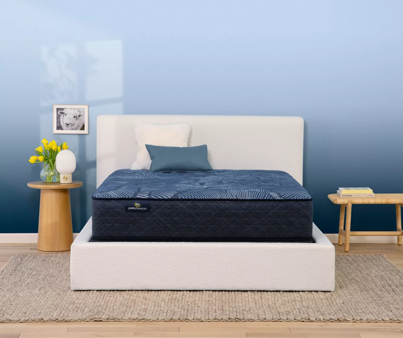 Serta Perfect Sleeper Oasis Sleep 13.25" Twin Plush Mattress & Low Profile Box Spring Set - Image 2