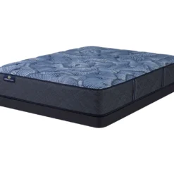 Serta Perfect Sleeper Oasis Sleep 13.25" Twin XL Plush Mattress & Low Profile Box Spring Set