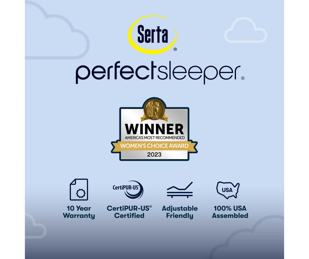 Serta Perfect Sleeper Nurture Night 12" Twin XL Firm Mattress & Low Profile Box Spring Set - Image 11
