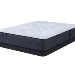 Serta Perfect Sleeper Nurture Night 13.5" Twin XL Plush Mattress & Low Profile Box Spring Set